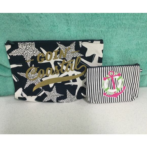 Thirty One Small Clutch Bags Coastal Vibe lot of 2 - Picture 1 of 5